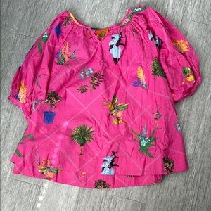 Coniglio palm beach Vibrant Pink Floral Blouse